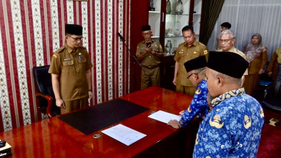 Dua Pejabat Manajerial Administrator Dilantik Sekda Abdurahman Hadi.